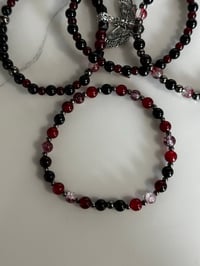 Image 6 of Deadly Damask Black and Maroon Tumbler Bracelet Stack