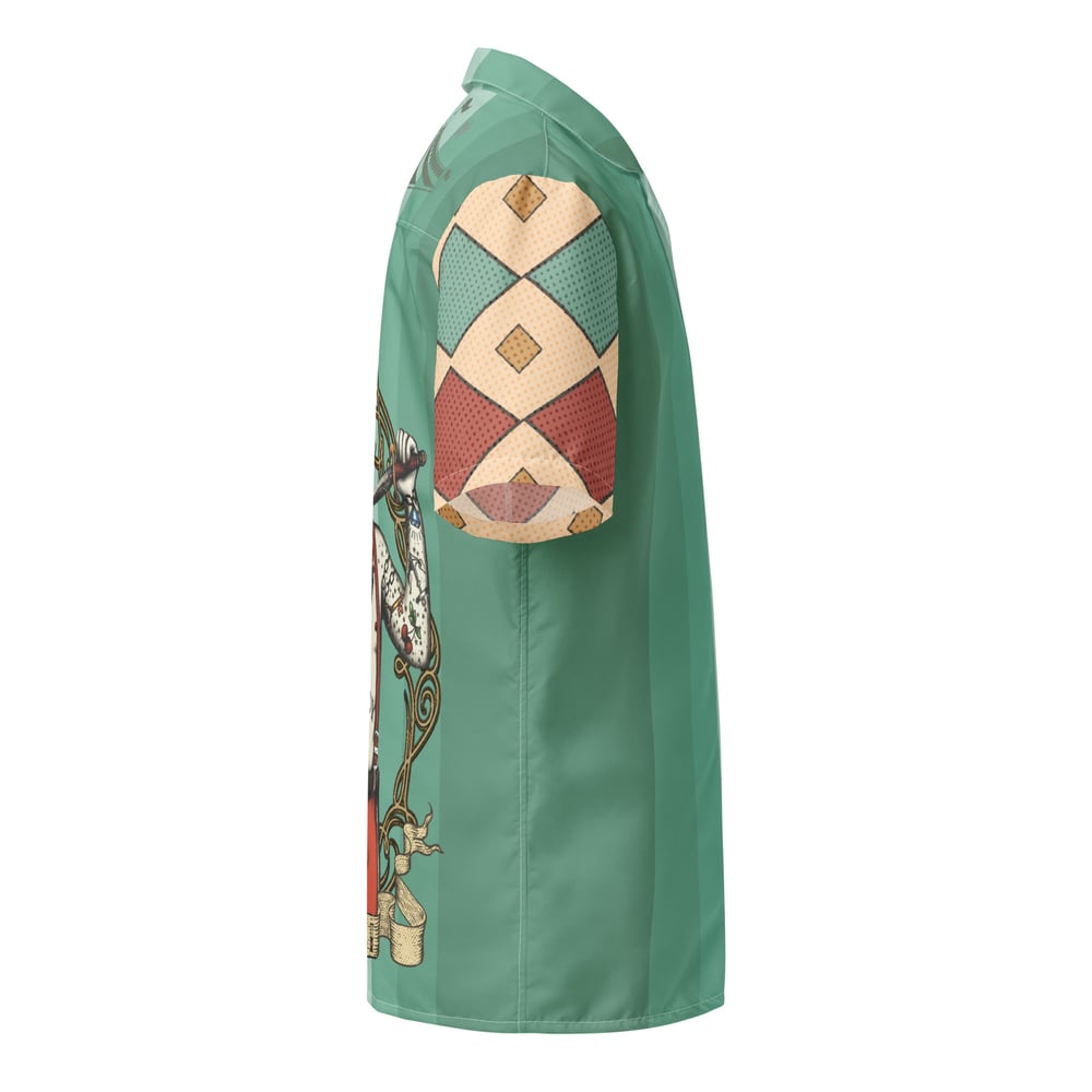 Mint Pin-Up Dahli Unisex Button Down