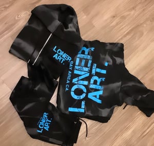 Image of Carolina Blue Loner Art(sprayed Sweatsuit)