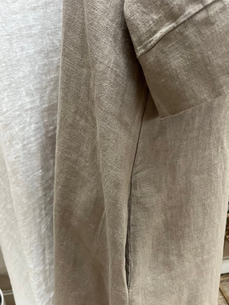 Image of Robe En Lin Gaïa II Taupe 