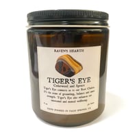 Image 1 of Tiger’s Eye Crystal Candle