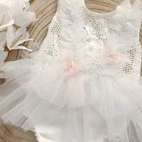 Image 2 of Newborn girls body-dress |Patrizia | white