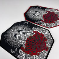 Image 2 of Archgoat - The Luciferian Crown Embroidery On Carved Faux Leather Patch