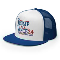 Image 6 of Trump Vance 24 Make America Great Again Trucker Cap