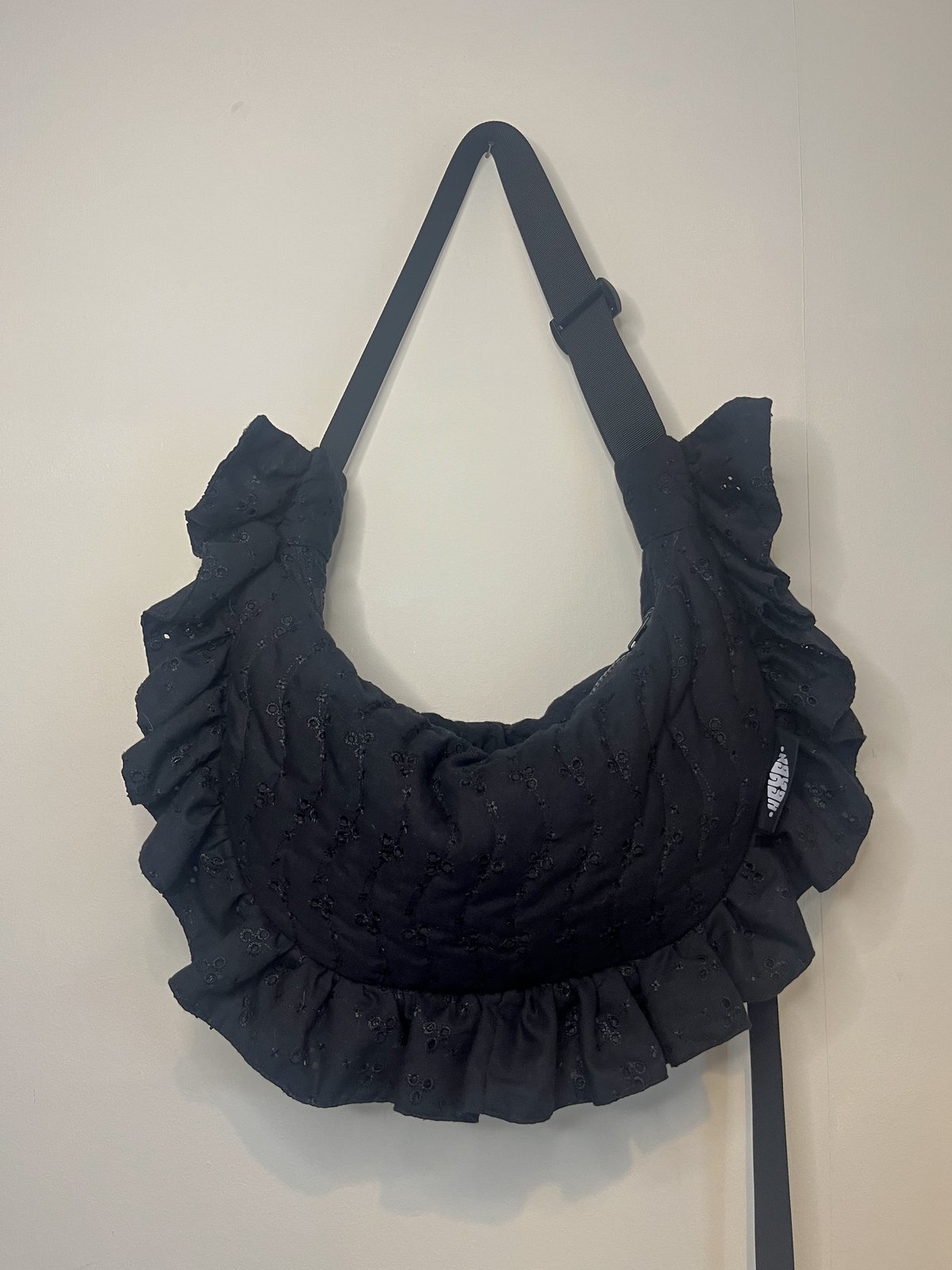 SAMPLE SALE Black Frill Bag 