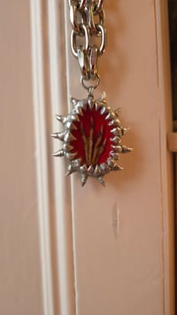 Image 3 of Rabbit claw red statement necklace