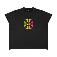 Image 3 of Miami Cross Raw Hem Tee