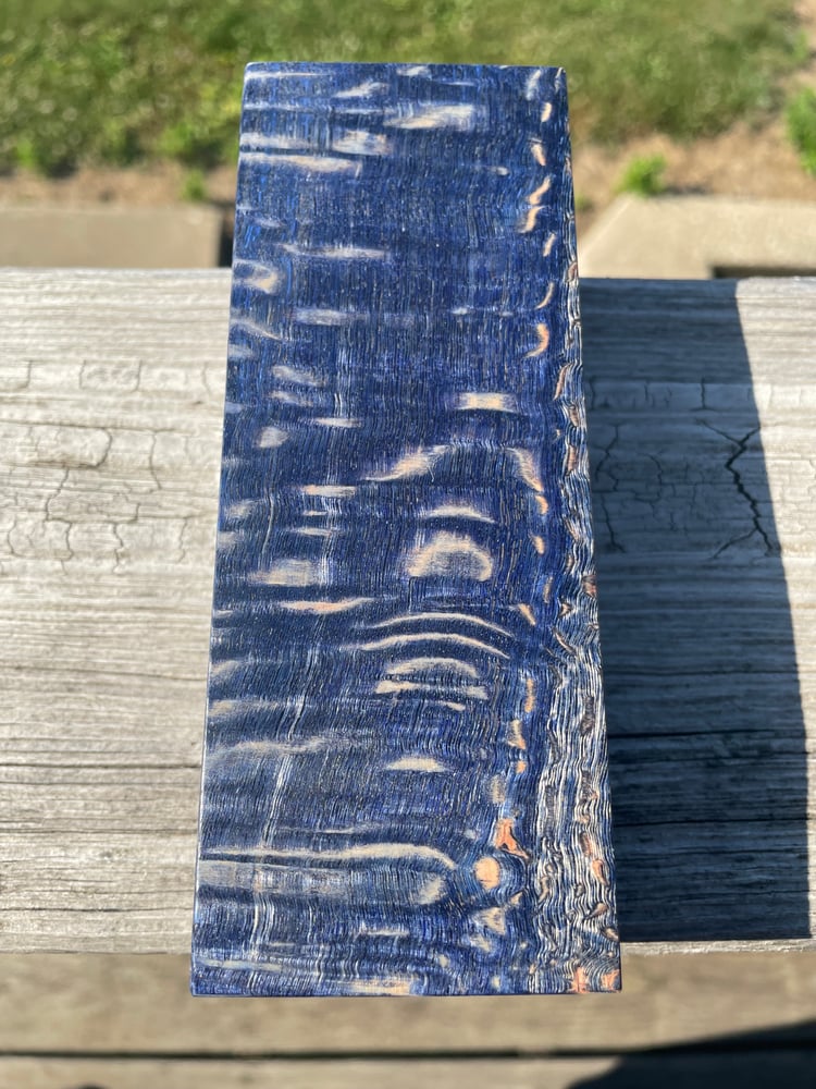 Image of Blue Hawaiian Silk Oak Knife Block
