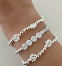 Image 4 of Custom Sterling silver / howlite bracelet