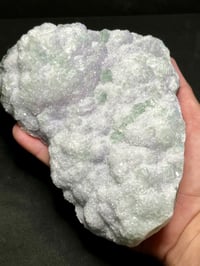 Image 7 of Green & Purple Cubic Fluorite With Druzy White Quartz Specimen #2400