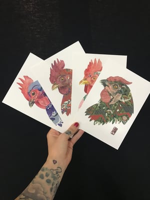 Image of Origami chickens