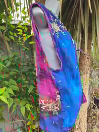 Image 5 of Mykonos sari jewel oversized waistcoat / top 10-18 blue pink
