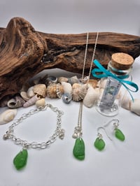 Image 1 of Bright Green Seaglass Set