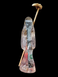 Image 3 of Clear money Santa Muerte Statue 