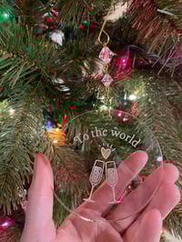 Image 2 of To the World Engraved Acrylic Ornament