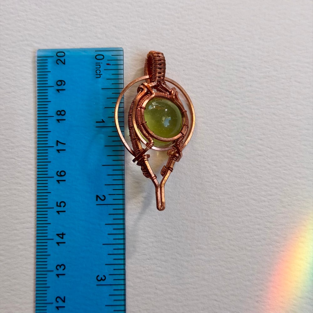 Image of Uranium Glass Fidget Spinner Pendant