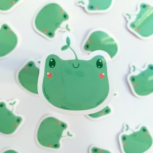 Image of Froggy Sprout Waterproof Vinyl Sticker (2" Version)