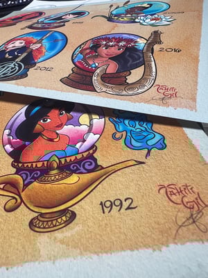 Image of Disney Princess Set A & B (4 sheets) 11x14 w/ Lines