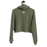 Image 4 of "AI will replace sh*t" - Ring-Spun Cotton Crop Hoodie