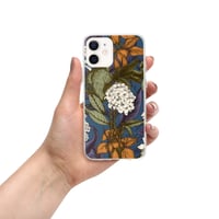 Image 14 of Art Nouveau Inspired Blue, Orange and White Boho Hippie Floral Sketch Clear Case for iPhone®