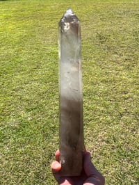 Image 2 of Large Smoky Quartz Generator With Rainbows #1360