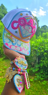 Image 2 of Colorful Hat &  4 Stack bracelet stack