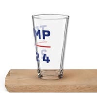 Image 3 of Trump 2024 Shaker 16 oz Pint Glass, Patriotic Gift