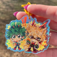 Image 3 of Punnchi BakuDeku Rainbow Acrylic Keychain