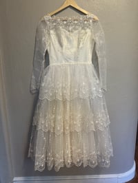 Image 10 of 1950s Tiered Embroidered Lace 