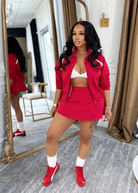 Windbreaker Skort Set (Red)