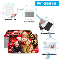 Image 3 of 10Pcs Sublimation Blanks Fridge Magnets Personalized Sublimation Blanks Products For Fridge Home Kit
