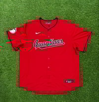 Image 1 of Authentic Cleveland Guardians Pro Cut On-Field Red Alternate Nike MLB Jersey