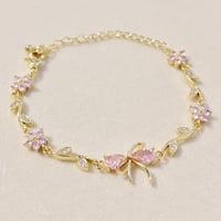 Image 3 of  Pink Bow Graden Bracelet