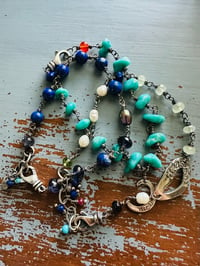 Image 13 of lapis and iolite charm bracelet