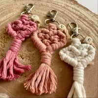 Image 2 of Macrame Heart Initial Keychain 