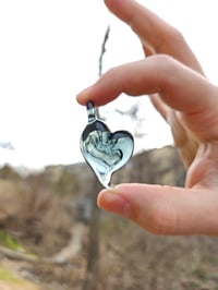 Image 2 of Charcoal Heart Pendant