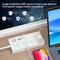 Image 5 of ZigBee Wifi Power Strip Australian Plug Tuya Smart Plug Smart Home Extension Cord Voice Control Work