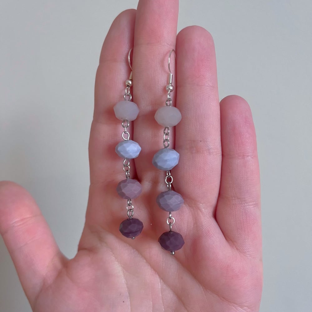 Image of lilac love earrings