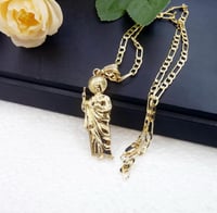 Image 2 of San Judas Golden pendant necklace