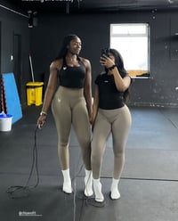 Image 2 of Elevate High Waist Leggings- Brown 