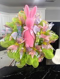 Pink and Green Easter Bunny Wresth