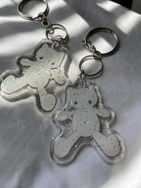 Image 2 of glitter starcat acrylic keychain