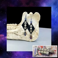 Image 1 of Lunar Phases + Moon Rock Earrings