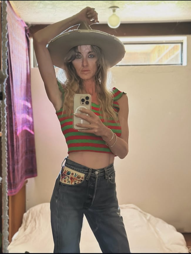 super old Levi Strauss hand embroidered denim jeans 501