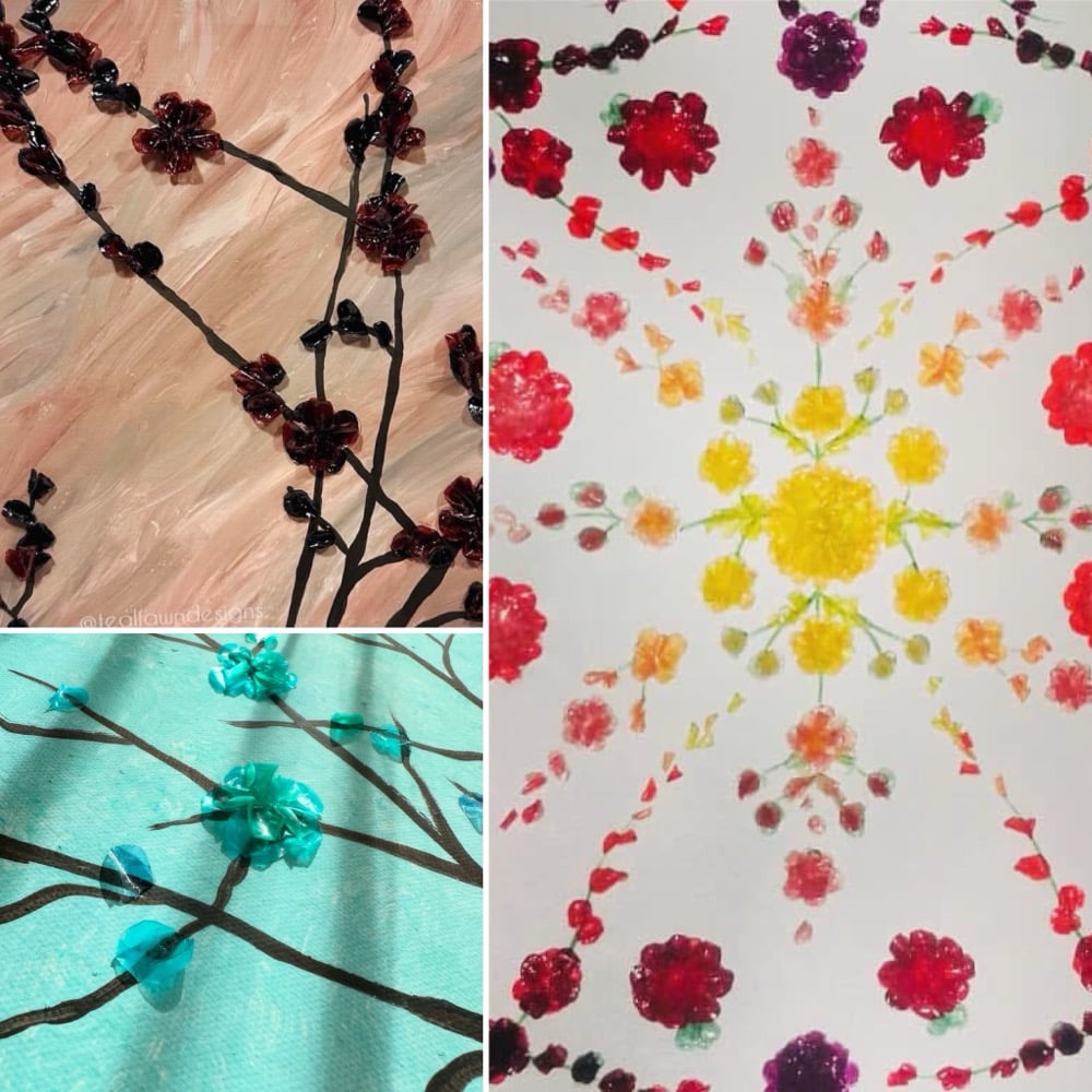 Image of Dyed fish scales - Brown