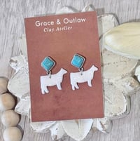 Glitter cattle w/ turquoise 