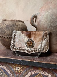Image 1 of Nala Clutch Bag Beige and Brown