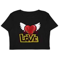 Image 2 of WINGS OF LOVE ORGANIC CROP TOP
