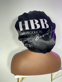 Image 3 of Satin bonnet w/ elastic tie band