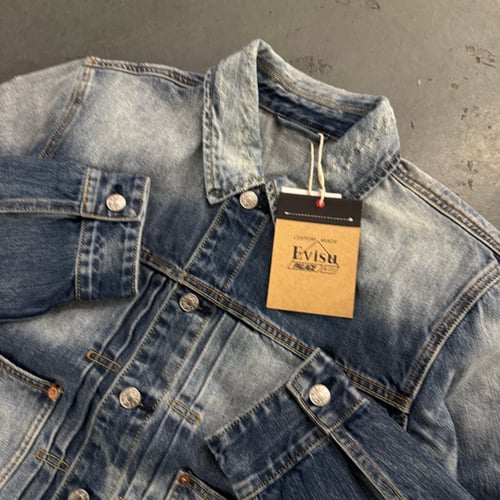 Image of BNWT SS 24 Palace x Evisu Dice Denim Jakcet, size medium
